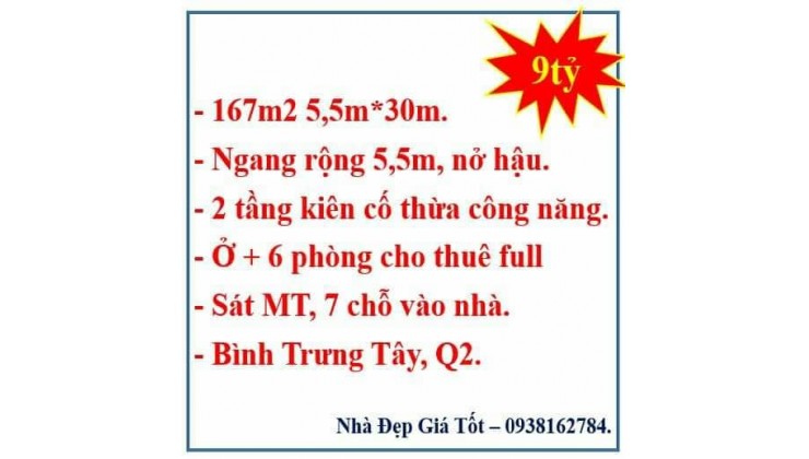 167m2(5.5*30)-2 tầng-HXH- Sát mặt tiền-Vừa ở+6 phòng cho thuê full.